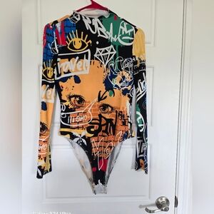 Multicolor long sleeved top